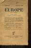 Europe, n°38 (15 févier 1926) : Témoignages / Une Jeunesse et Romain Rolland / Petite anthologie de la Sottise (J. Bonnerot) / Etudes de René Arcos, ...