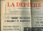 La Dépêche du Midi, n°10697, 30e année (7 décembre 1977) : La grève à l'EDF / Giscard reçoit aujourd'hui Chirac, le souci de la normalisation / ...