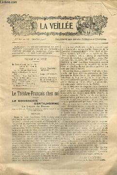 La Veillée, Supplément aux Annales Politiques et Littéraires, n°22 (25 octobre 1903 : Saynètes et monologues, Un coup de fusil / Le Théâtre Français ...