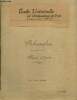 Philosophie - Plans d'étude. Collectif