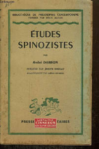 Etudes spinozistes (Bibliothèque de philosophie contemporaine)