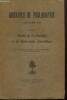 Archives de Philosophie, volume III : Cahier n°1, Etudes de psychologie et de philosophie scientifique. Collectif