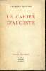 "Le Cahier d'Alceste (Collection ""Essais et critiques"", n°14)". Losfeld Georges