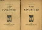 Notes sur l'Angleterre, tomes I et II (2 volumes). Taine Hippolyte