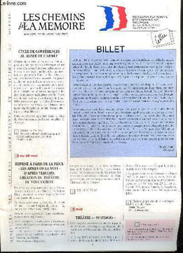 "Les chemins de la mémoire, n°50 (mai 1995) : Théâtre, ""50 otages"" / Cérémonie du 8 mai 1945 / 19 mars 1945, le passage de la ligne Siegfried vu par ...