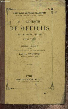 De officiis ad Marcum Filium, libri tres. M.T Ciceronis