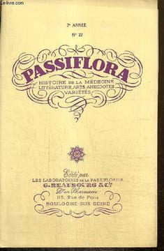 Passiflora, 7e année, n°22 : Les sept péchés capitaux (suite) / Le coeur, clochette des émotions / Un colporteur d'images populaires en Bretagne il y ...
