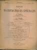 Revue de Mathématiques Spéciales, 23e année, n°2 (novembre 1912). Humbert E., Papelier G.