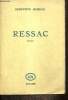 "Ressac (Collection ""Les lettres nouvelles"", n°23)". Serreau Geneviève