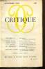 Critique, n°186 (novembre 1962) : Le livre comme objet (Michel Butor) / Art wisigothique et art roman (Pierre Guerre) / Métamorphoses ...