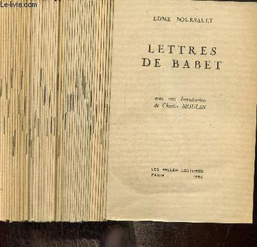 Lot de romans et courts écrits, divisés en 48 carnets : Lettres de Babet (Edme Boursault), Le maître de Ballantrae (Stevenson), Lettre ultime à sa ...