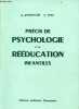 Précis de psychologie et de rééducation infantiles.. G.Perdoncini & Y.Yvon