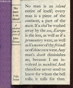 No man is an island.