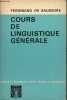 Cours de linguistique générale - Collection études et documents payot.. de Saussure Ferdinand