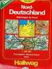 Nord-Deutschalnd Allemagne du Nord - Carte en couleur échelle 1/500 000 transitpläne - plans de transit - index - carte d'environ 98 x 125 cm.. ...