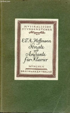 Klaviersonate cis-moll andante aus der F-dur-Sonate.. E.T.A. Hoffmann