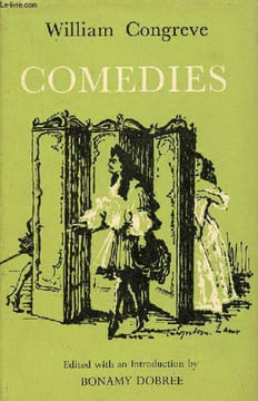 Comedies.. Congreve William