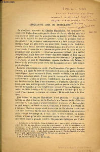 Tiré à part : Baudelaire juge de Baudelaire par André Ferran - dédicace d'André Ferran.