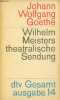 Wilhelm Meisters theatralische sendung - dtv n°14.. Wolfgang Goethe Johann