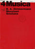 Musica n&deg;4 juli august 1984 - B.A. Zimmermann Messiaen Smetana.. Collectif