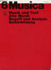 Musica n&deg;6 nov.dez. 1983 - Musik und text - alte musik - begriff und analyse - geh&ouml;rbildung.. Collectif
