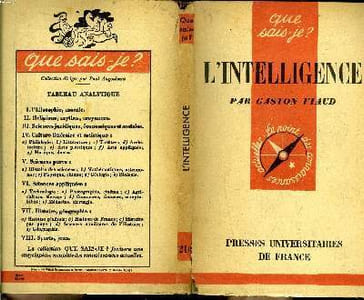 Que sais-je? N° 210 L'intelligence