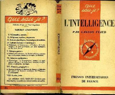 Que sais-je? N° 210 L'intelligence. Viaud Gaston