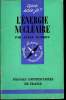 Que sais-je? N° 317 L'énergie nucléaire. Guéron Jules