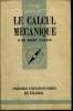 Que sais-je? N° 367 Le calcul mécanique. Taton René