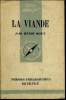 Que sais-je? N° 374 La viande. Rouy Henri