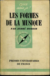 Que sais-je? N° 478 Les formes de la musique