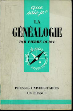 Que sais-je? N° 917 La généologie. Durye Pierre