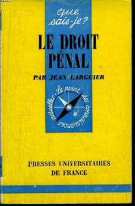Que sais-je? N° 996 Le droit pénal