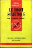 Que sais-je? N° 1052 Le droit soviétique. Bellon Jacques