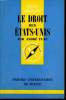 Que sais-je? N° 1159 Le droit des Etats-Unis. Tunc André