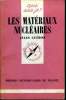 Que sais-je? N&deg; 1676 Les mat&eacute;riaux nucl&eacute;aires. Gu&eacute;ron Jules