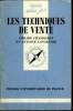 Que sais-je? N° 2202 Les techniques de vente. Chandezon Gérard et Lancestre Antoine