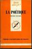 Que sais-je? N° 2311 La poétique. Suhamy Henri