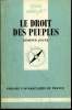 Que sais-je? N° 2315 Le droit des peuples. Jouve Edmond