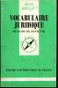 Que sais-je? N° 2457 Vocabulaire juridique. De Fontette François