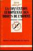 Que sais-je? N° 2513 La convention européenne des droits de l'homme. Sudre Frédéric