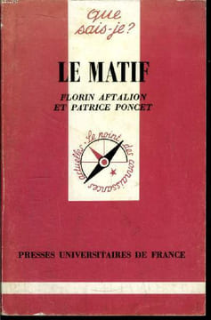 Que sais-je? N° 2626 Le Matif. Aftalion Florin et Poncet Patrice