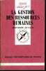 Que sais-je? N° 2646 La gestion des ressources humaines. Le Gall Jean-Marc