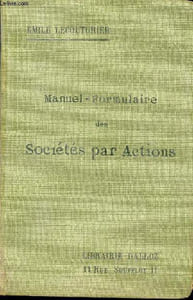 Manuel-Formulaire des sociétés par actions