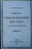 Tableaux d'analyse quantitative des sels par voie humide. VILLIERS A.