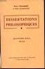 Dissertations philosophiques. Quatrième série, 1948 - 1949. FOULQUIE Paul