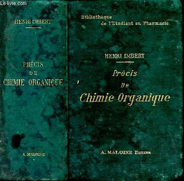 Précis de Chimie Organique. IMBERT Henri