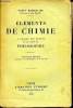 Eléments de chimie à lusage des élèves de la classe de philoqophie. MASSOULIER Pierre