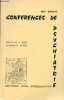 CONFERENCES DE PSYCHIATRIE - FASCICULE 8 - PSYCHOSES AIGUES -. BENOIT GUY