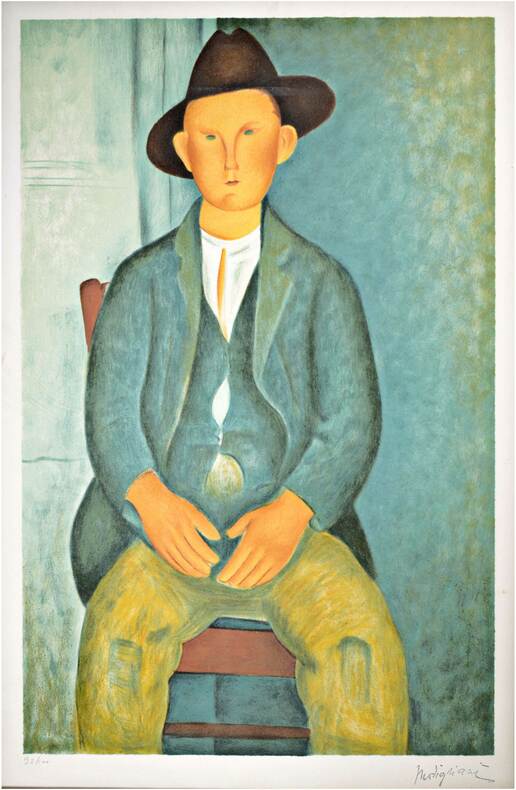 Homme assis. MODIGLIANI Amedeo (after)